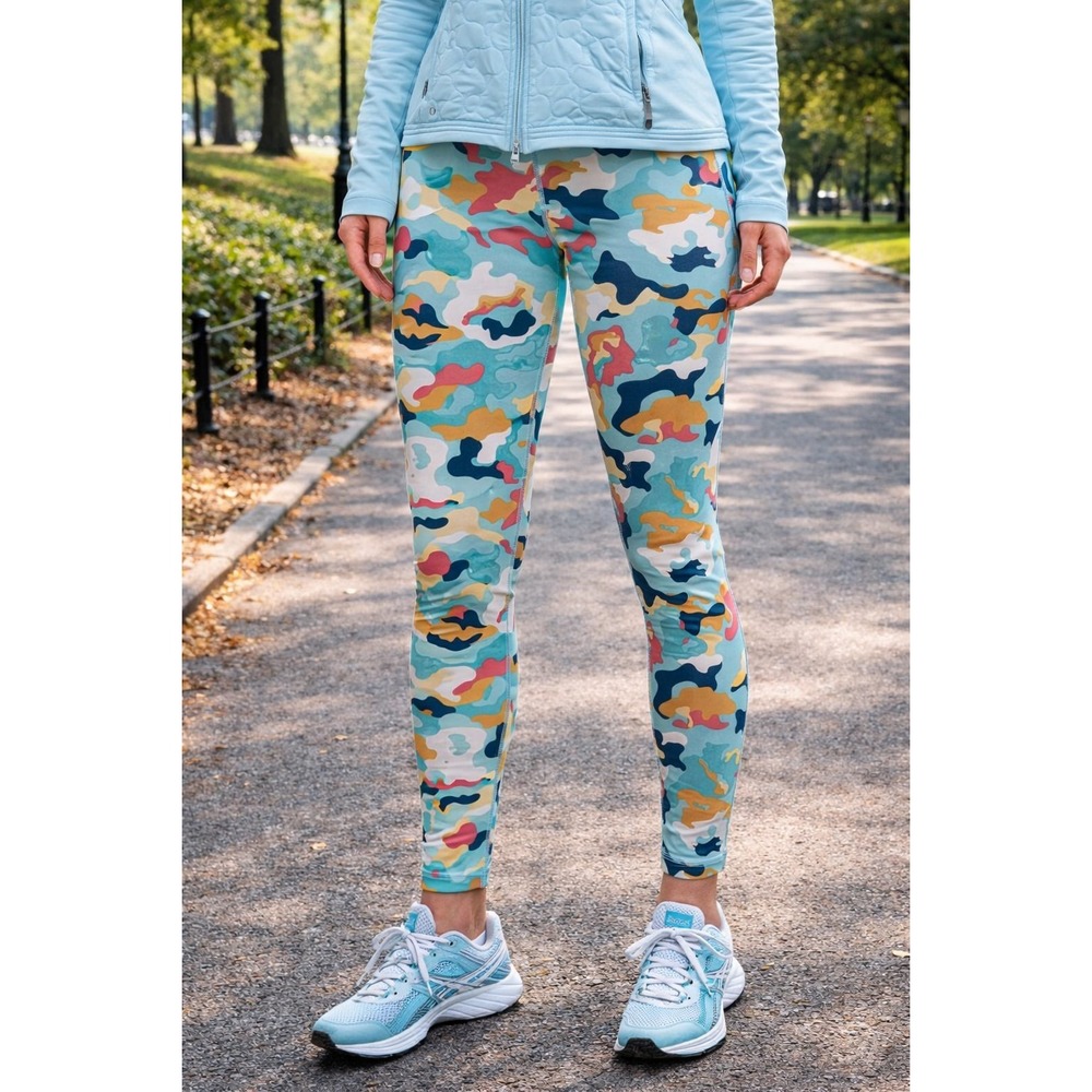Champion Abstract Camo Leggings Womens Size Small Performance Athletic